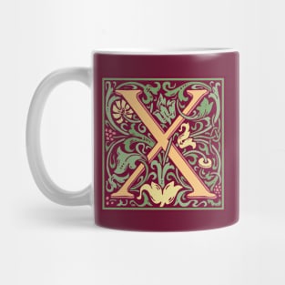 William Morris Vintage Letter X Mug